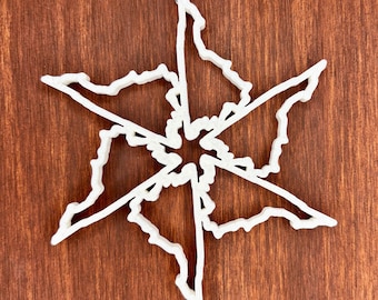 Virginia Ornament Snowflake, Virginia Christmas Ornament, Virginia Christmas Gifts, Virginia State Gifts, State Ornament