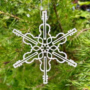 Cello Ornament Snowflake, Cello Christmas Ornament, Gifts for Orchestra, Symphony, Cello Teachers, Music Teachers