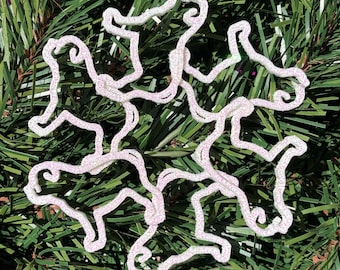 Englische Bulldoggen-Verzierung, englische Bulldoggen-Schneeflocken-Weihnachtsverzierung, Geschenke für englische Bulldoggen-Besitzer, Bulldoggen-Geschenke, Hundezucht-Verzierung