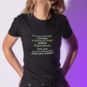 Gnostic Shirt, Spiritual Tees, Positive Sayings, Quotes on Shirts, Unisex Tees