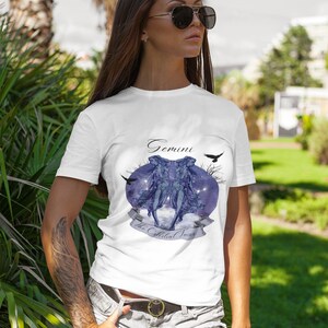 Gemini The Celestial Twins Zodiac Sign Astrology T Shirt | Unisex Jersey Short Sleeve Tee