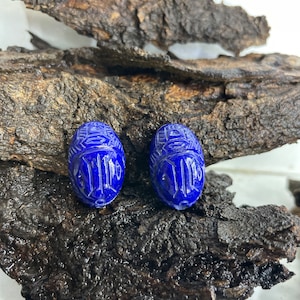 Lapis Lazuli Scarab Pendant, Scarab Beads | Lapis Lazuli Scarab |Beetle Gemstone | Gift For Her | Gift For Him, MOM & FATHER GIFT, Scarab
