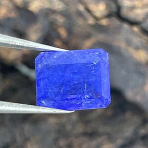 Natuurlijke tanzaniet-edelsteen | Edelsteen snijden | Tanzaniet edelsteen | Geslepen steen | Natuurlijk tanzaniet | Gepersonaliseerde cadeau | Tanzaniet geslepen steen