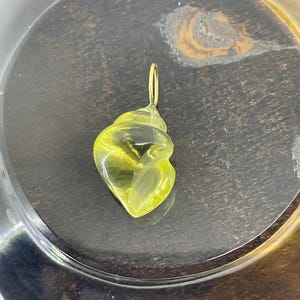 Lemon Quartz Carved Shell Pendant | Gemstone Shell Pendant  | Sea Shell Pendant | Shell Pendant | Shell Necklace | Shell Carving