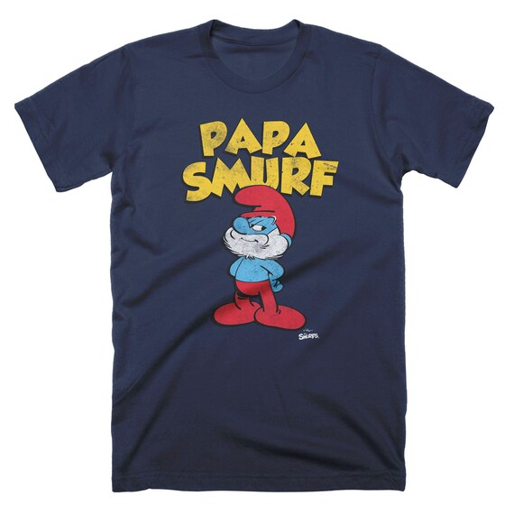 Papa Smurf Funny Men T shirt Gift for Fathers Day Size S 5XL More