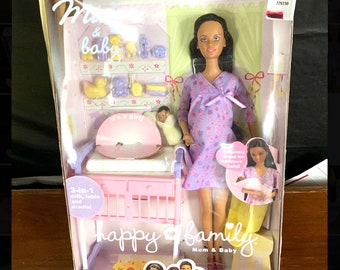 Vintage Friends of Barbie “Happy Family” African American Pregnant Midge & Baby Mattel 2002 1st Edition 56664 BNIB Sealed Original