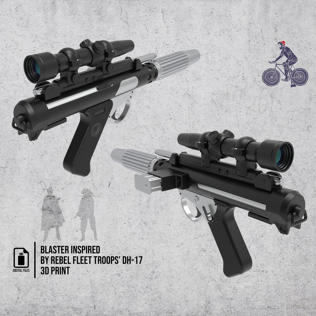 Cosplay 3D Printable Blaster Inspired by Rebel Troops' DH-17 Blaster ...