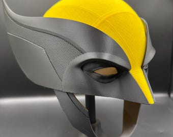 Wolverine Cowl 3D Printed Helmet – Raw Unpainted Cosplay Prop – Logan Mask Replica for Costume or Display