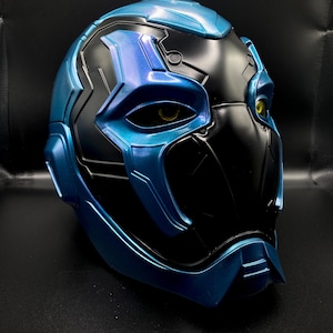 Blue Beetle Raw 3D Print Helmet – Unfinished Cosplay Mask – DIY Painting Kit