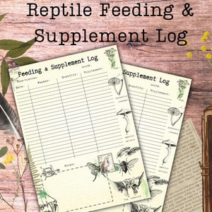 Image showcasing Reptile Feeding Tracker, Printable Pet Food Planner, Feeding Schedule ...