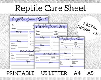 Reptile care sheet best sale