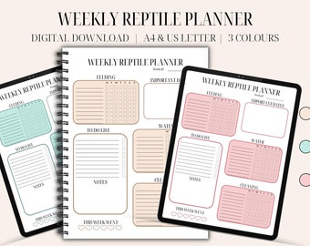 Snake Life Tracker Printable Snake Medical Tracker (Download Now) - Etsy - Snake Diet Calendar Printable Organizer