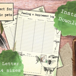 Image result for Reptile Feeding Tracker, Printable Pet Food Planner, Feeding Schedule ...