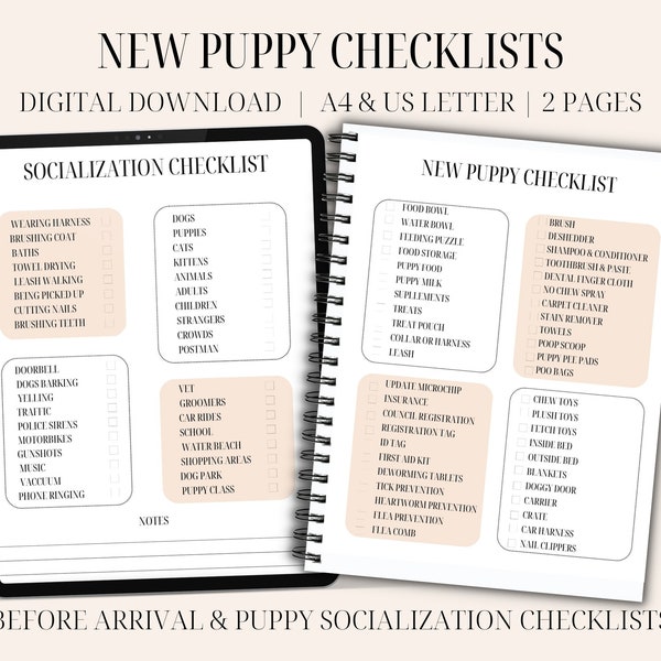 New Puppy Checklist - Etsy