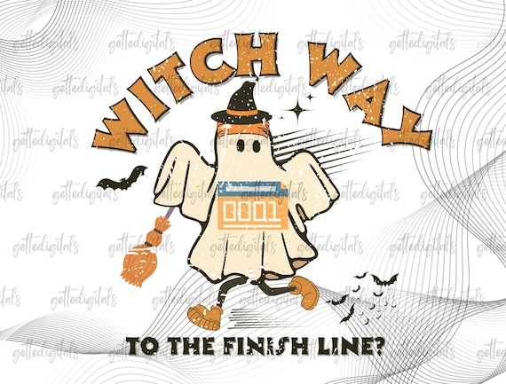 Witch way to the finish line PNG, Mombie PNG, Momster Png, Halloween Mom Png, Halloween Running Mom Png, Ghost Mama Shirt, Retro Halloween