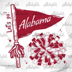 Alabama PNG - Retro Alabama Shirt png, Crimson Roll Tide Bama Printable PNG for Sublimation Shirts, Alabama Mascot PNG, Bama Png, Bama Fan
