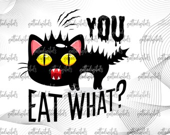 ¿Qué comes? PNG - Divertida dama gata PNG, PNG sarcástico, Gato divertido PNG, Camiseta de gato, PNG sarcástico, Camiseta divertida Png, Camiseta de sublimación png