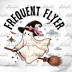 Frequent Flyer PNG - Rolig Retro Sublimeringsdesign, Resehäxa, Resetröja Mugg PNG-fil, Flygvärdinna PNG, Digital Nedladdning