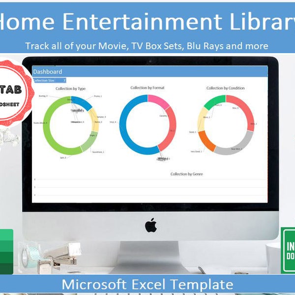 Home Entertainment Tracker | Library for DVD's, Blu Ray, VHS and More | Microsoft Excel I