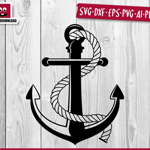 Anchor svg anchor clipart anchor cut file anchor vector fishing clipart anchor png dxf anchor cricut silhouette svg cutting file