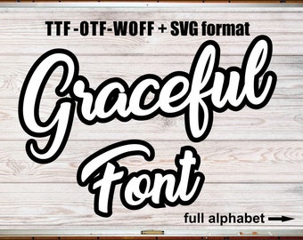 Alfabeto SVG #6 Fuentes Cutfile Caligrafía fuente svg Escritura manuscrita Fuente Cricut Svg Silueta Cameo Archivos digitales Svg Dxf EPS Ai Png