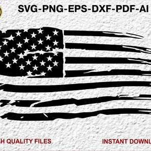 Distressed American Flag Svg Download Png Eps Ai Dxf Pdf - Etsy