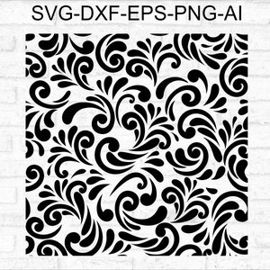 Pattern SVG #2, floral pattern svg, flower pattern svg, pattern eps, instant download, files for cricut, clipart, dxf eps ai png vinyl