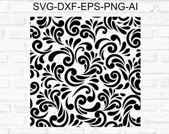 Motif SVG #2, motif floral svg, motif de fleur svg, motif eps, téléchargement instantané, fichiers pour cricut, clipart, dxf eps ai png vinyle