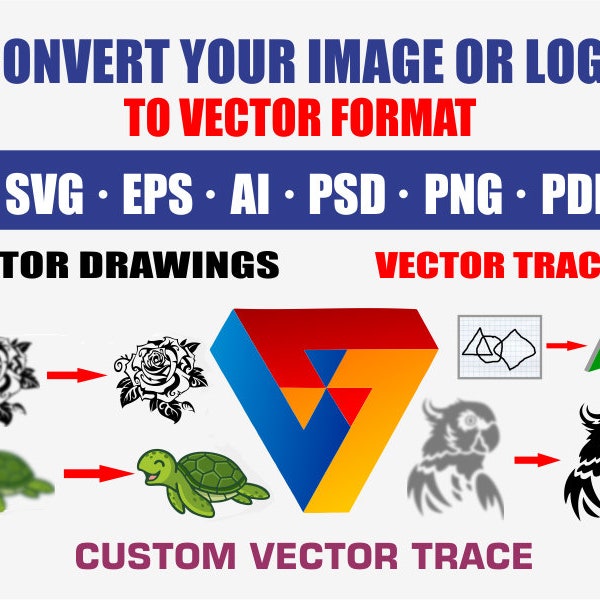 Images en SVG - Dessins vectoriels - Loisirs de logo personnalisés - Conversion de vecteurs - Traçage vectoriel de votre image - Vectorisation Logo spécial