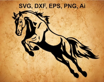 Horse SVG #3 horse Clipart, horse Cut Files For Silhouette, Files for Cricut, horse Vector, Svg, Dxf, Png, Eps, Ai Design