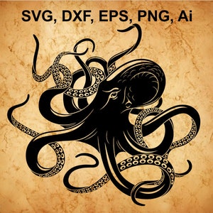 Octopus SVG - Octopus Tentacles SVG - Vector Octopus Tentacles - svg png eps dxf Ai download files