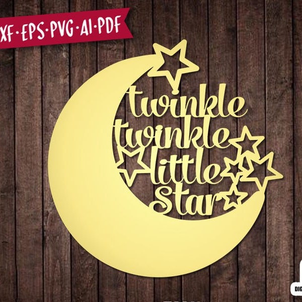 Twinkle Twinkle Little Star svg Cake topper svg dxf eps png Nursery svg for cricut and silhouette Baby svg file for cricut Baby cut files