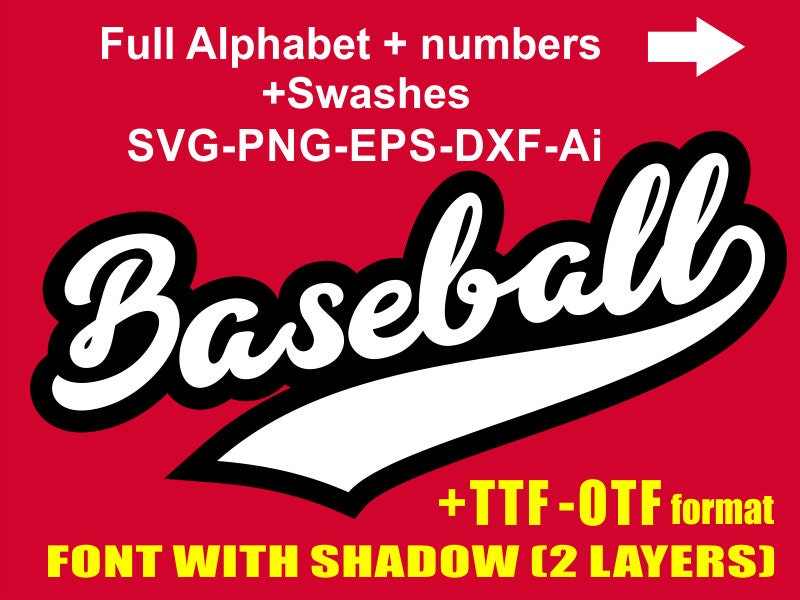 font baseball number 2