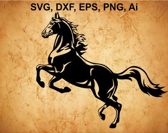 Horse SVG #1 horse Clipart, horse Cut Files For Silhouette, Files for Cricut, horse Vector, Svg, Dxf, Png, Eps, Ai Design