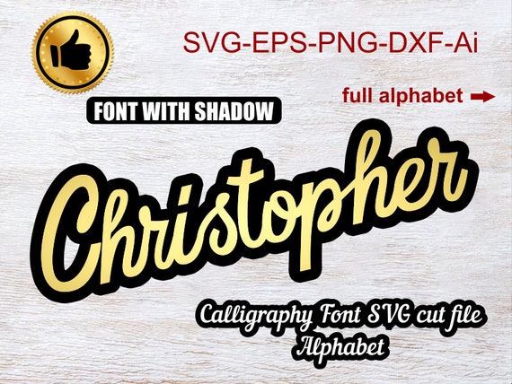 Shadow Font Svg Png Shadow Letters Font Shadow Cursive Font - Etsy ...