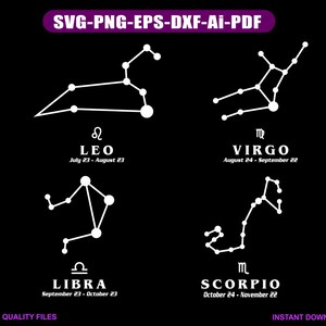 Zodiac SVG All 12 Zodiac Signs Svg Astrology Svg Zodiac Sign for Cricut ...