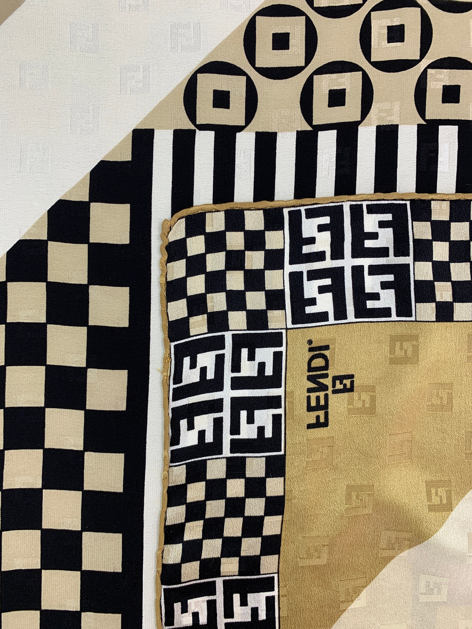 Vintage Fendi Monogram Wool Scarf