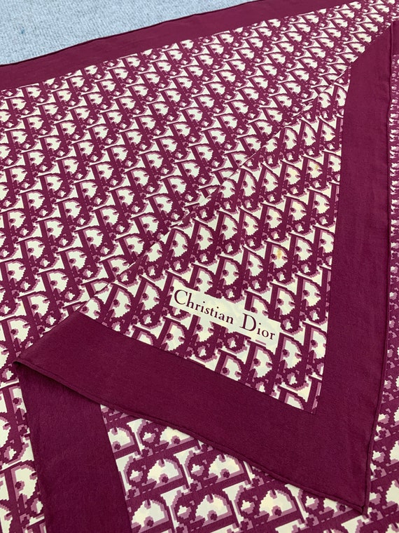 Vintage Scarf Christian Dior Monogram Silk Scarf … - image 2