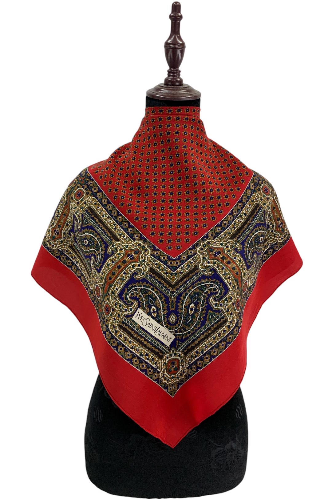 Authentic YVES SAINT LAURENT YSL '80s vintage 100% Silk