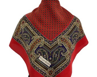 YVES SAINT LAURENT・ヴィンテージスカーフ「マルチボーダー