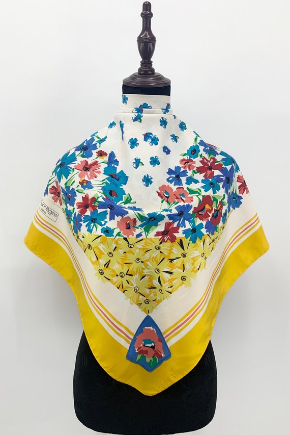 Vintage Shawl Courreges Silk Scarf Vintage Scarf … - image 1