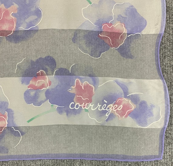 Vintage Shawl Courreges Silk Scarf Vintage Scarf … - image 6