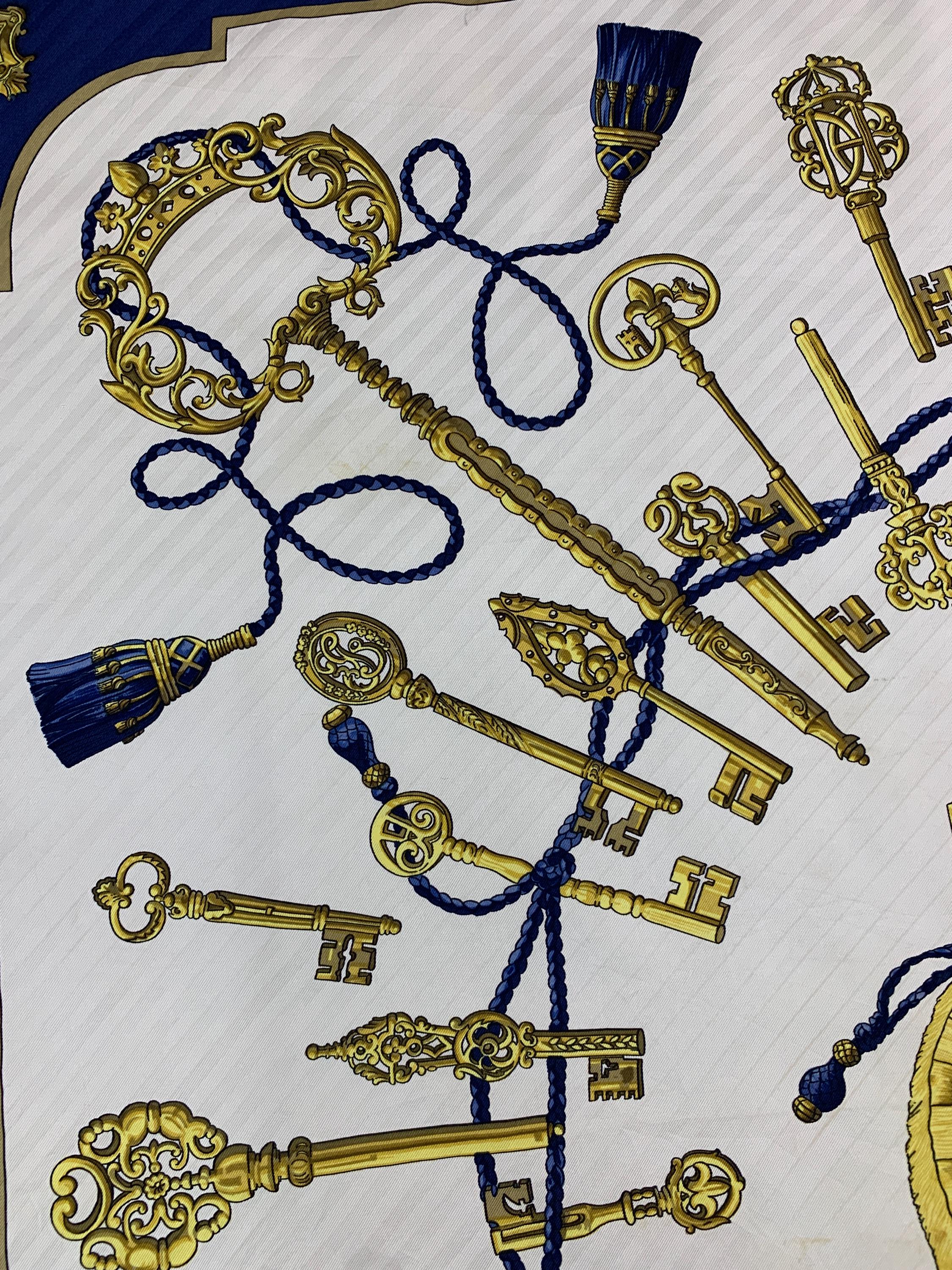 Hermes Keys Les Cles Silk Scarf 90 - Consigned Designs