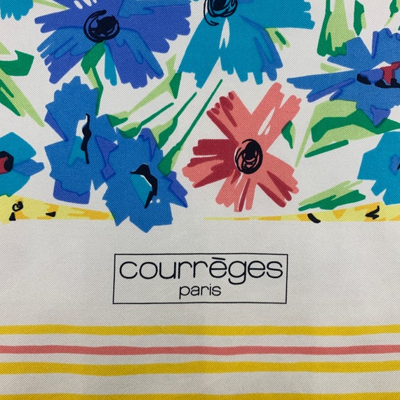 Vintage Shawl Courreges Silk Scarf Vintage Scarf … - image 6