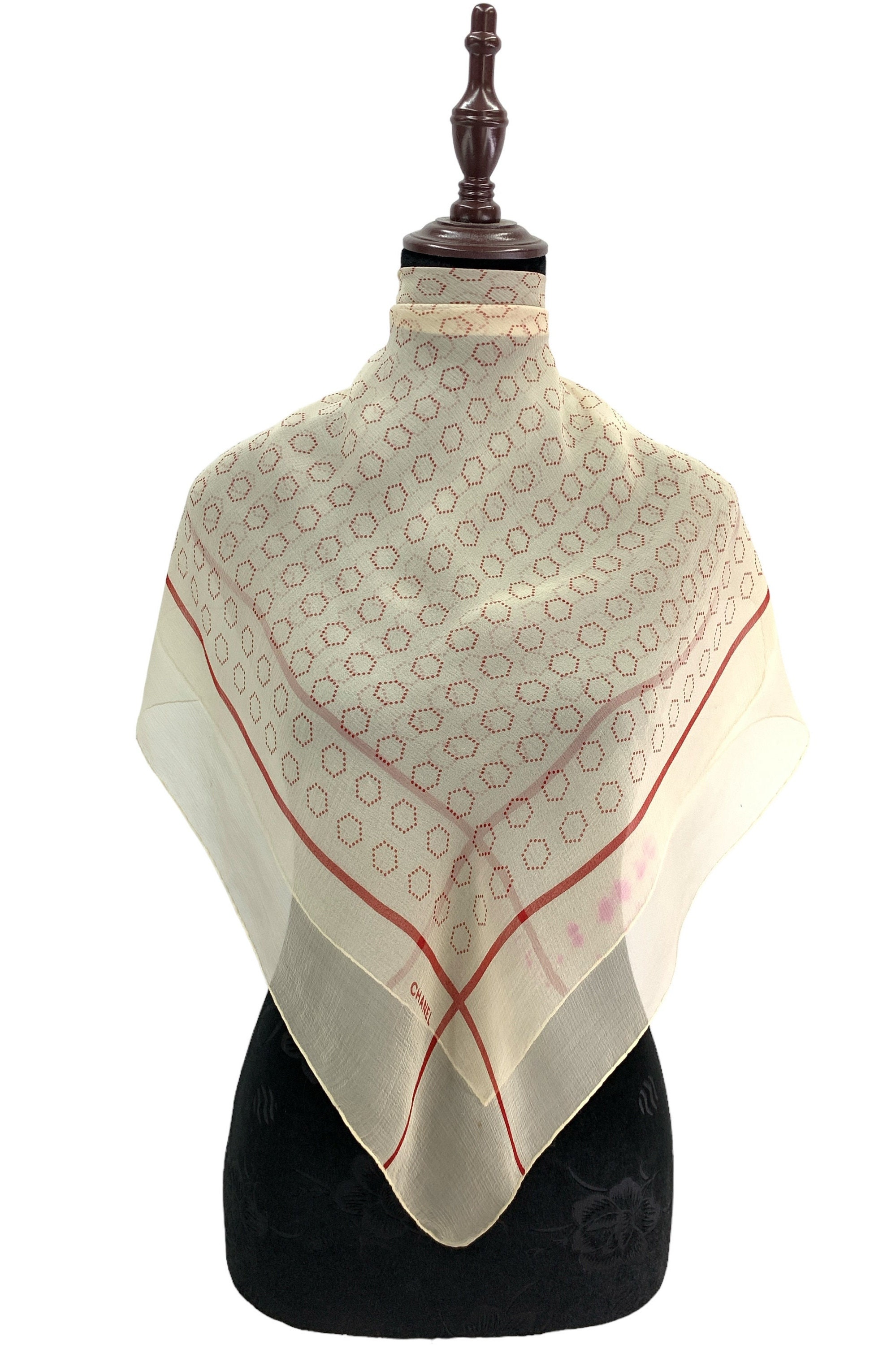 Vintage Scarf Chanel Silk Scarf Geometric Shawl Chanel Silk Vintage Scarf Chanel Silk Scarf Geometric Shawl Chanel Silk