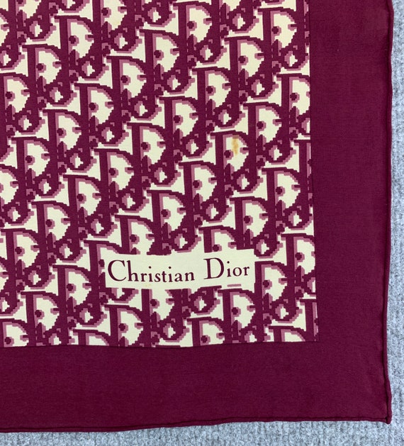 Vintage Scarf Christian Dior Monogram Silk Scarf … - image 6