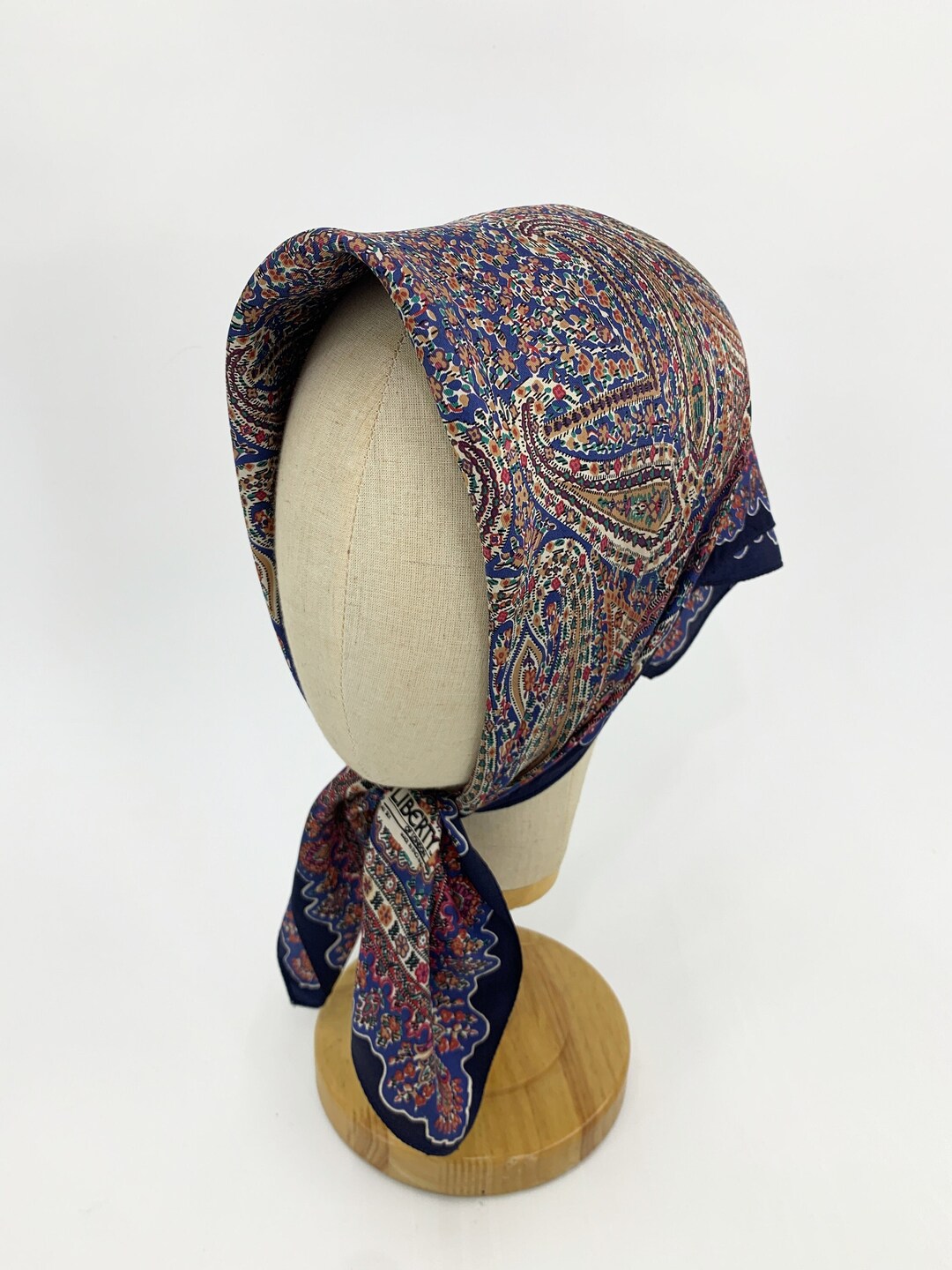 Vintage Liberty Silk Scarf Paisley Neckerchief Liberty Square Scarf ...