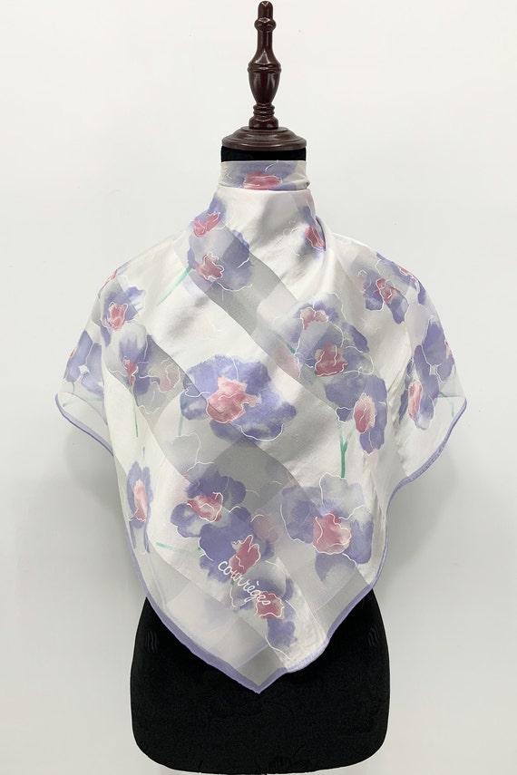 Vintage Shawl Courreges Silk Scarf Vintage Scarf … - image 1