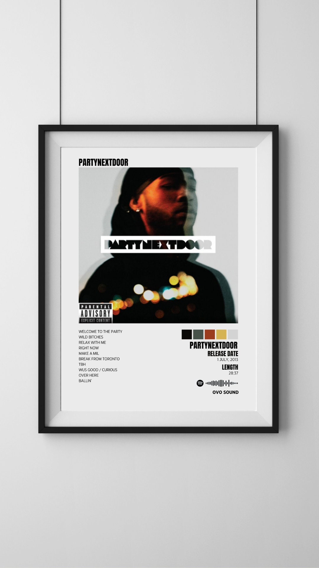 Pnd Partynextdoor Album Poster Digital Album Poster Wall Etsy
