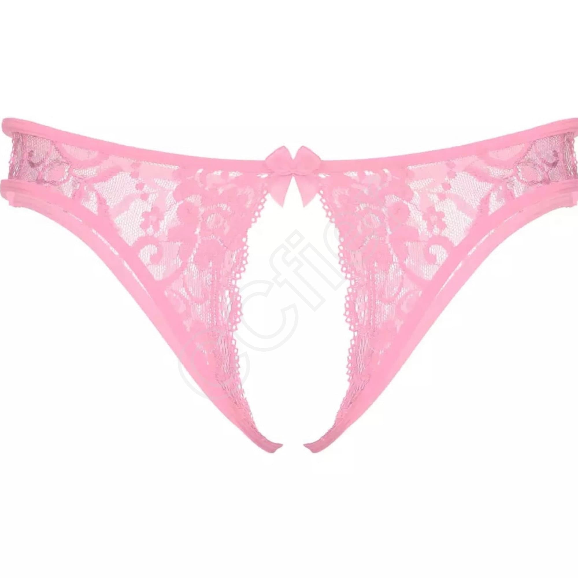 Pink lace panties for men